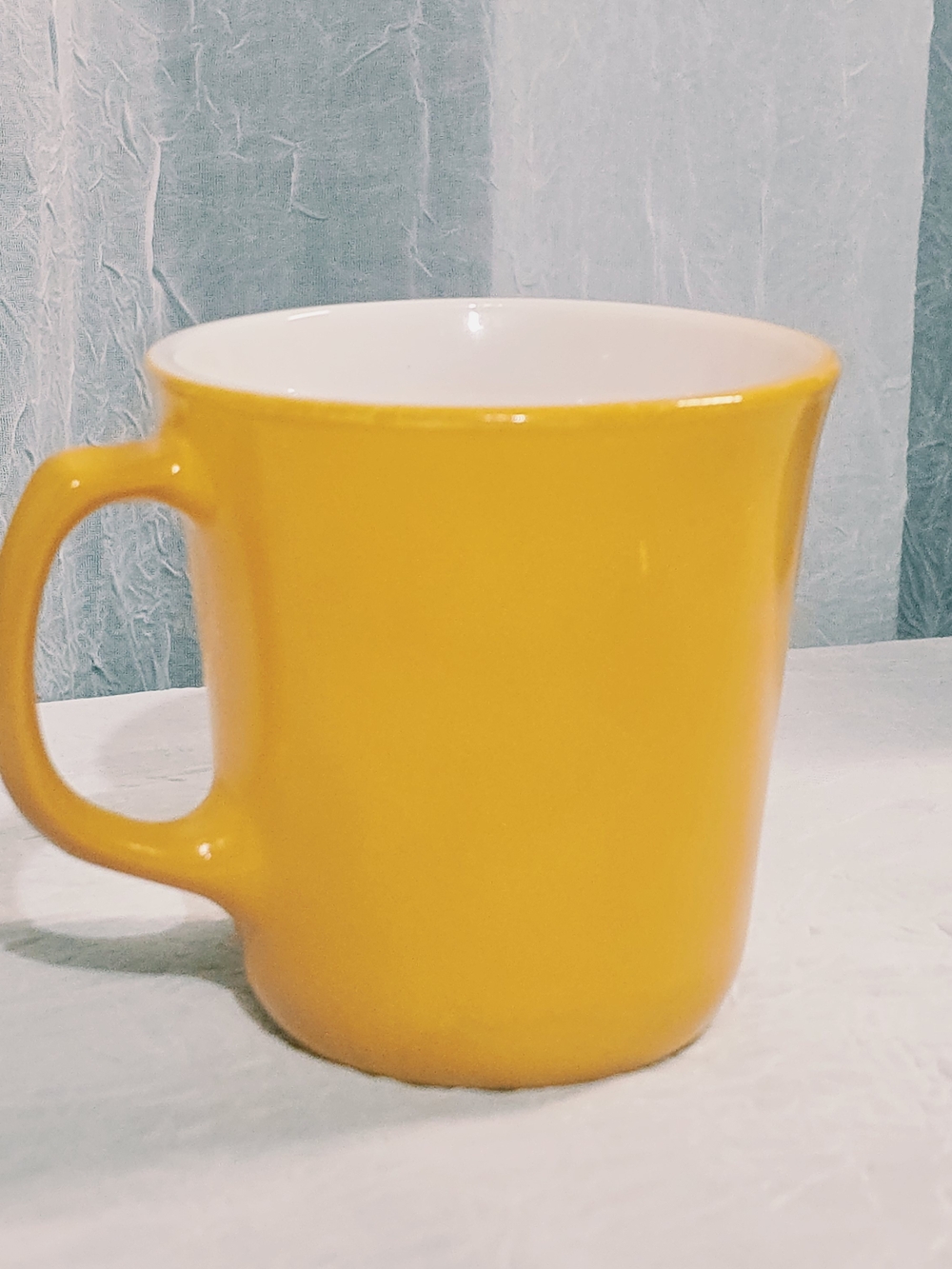 Vintage Corning Yellow Mug with White Interior